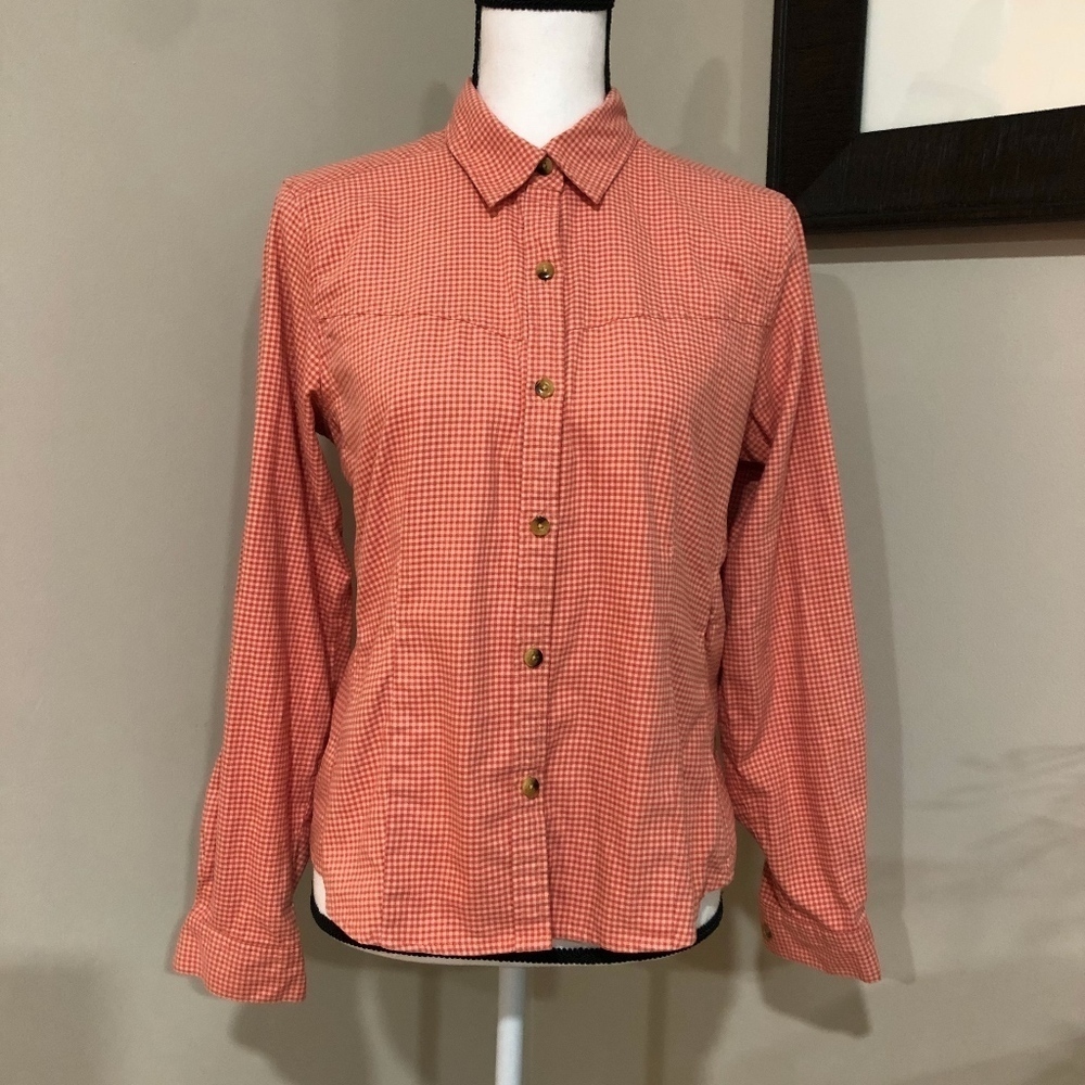 *L.L. BEAN* Pink Plaid Long Sleeve Button Shirt